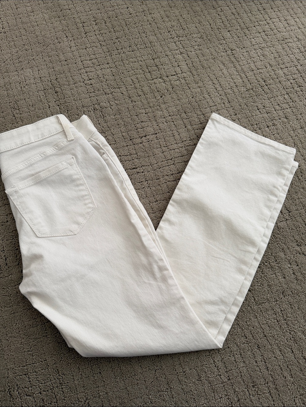 Old Navy White Straight Leg Jeans